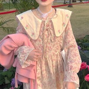 Floral Dress with Peter Pan Collar